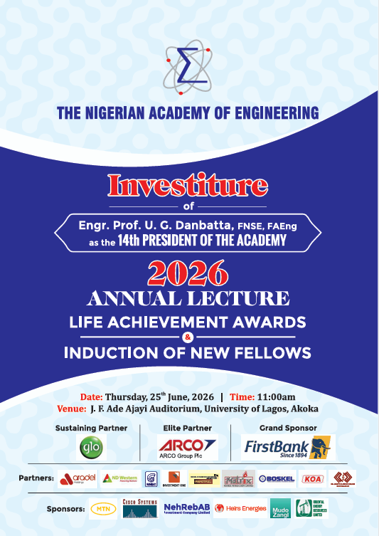 2026 ANNUAL LECTURE, INDUCTION OF 14TH PRESIDENT, LIFE ACHIEVEMENT AND INDUCTION OF NEW FELLOWS PROGRAM OF EVENT BROCHURE
