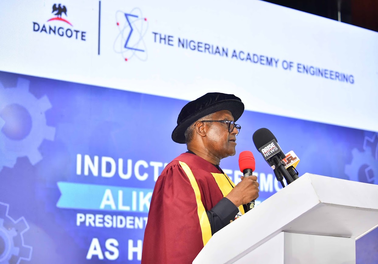 ALHAJI ALIKO DANGOTE INDUCTED AS A HONORARY FELLOW OF THE ACADEMY